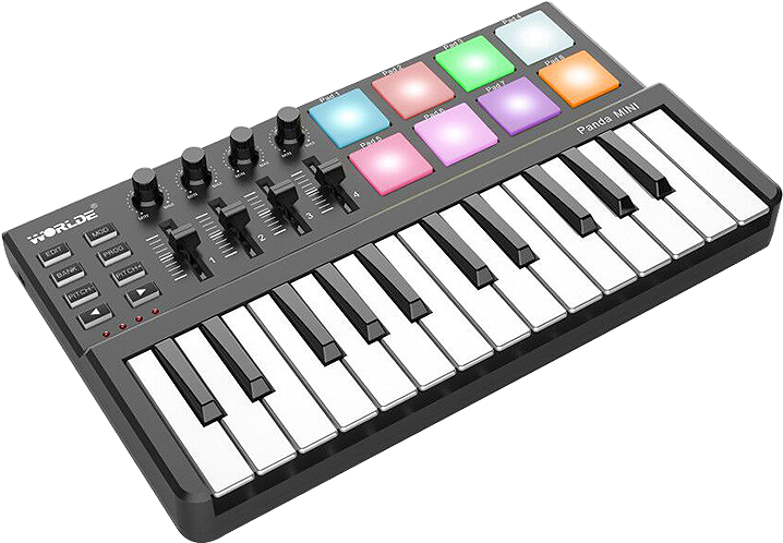 Worlde Midi Keyboard Arranger Keyboard Electronic Music - Worlde Panda Mini (800x800), Png Download