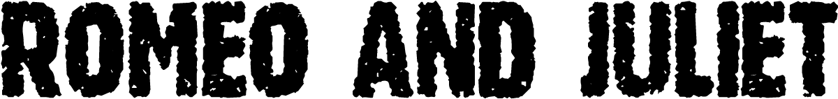 Romeo And Juliet - Romeo And Juliet 1996 Font (1200x300), Png Download