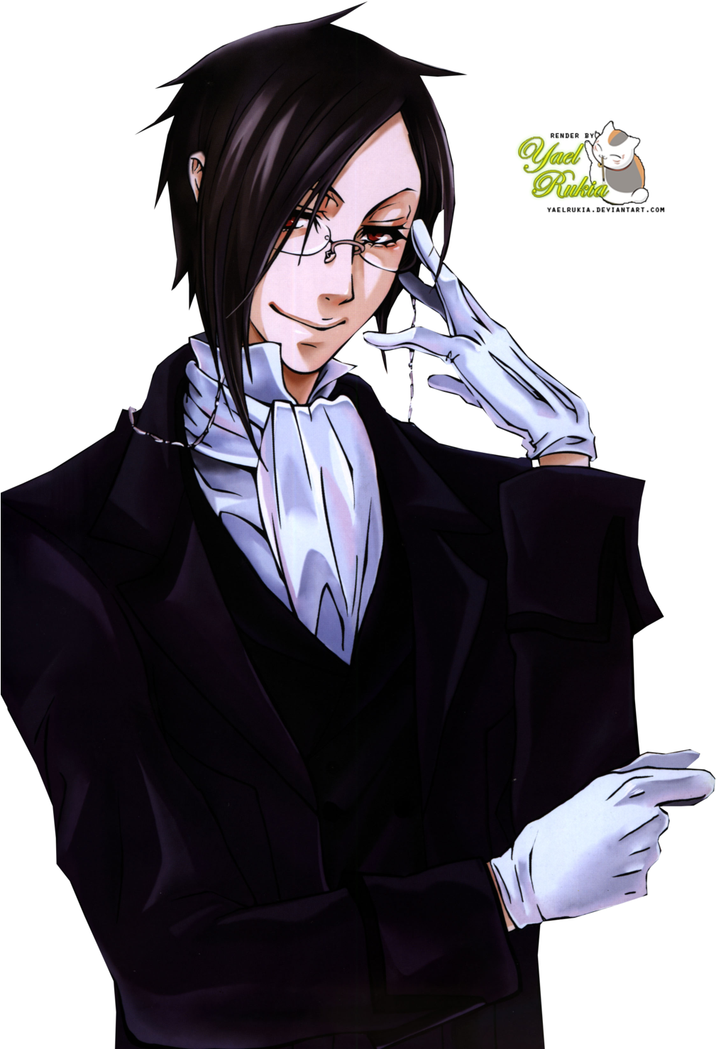 Render Sebastian Michaelis By Yaelrukia - Sebastian Black Butler Glasses (1024x1503), Png Download