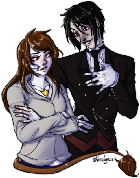 Colored Sketch Commission Of Zara Lionsdale And Sebastian - Sketch (500x624), Png Download