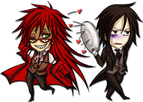 Kuroshitsuji, Black Butler, And Sebastian Michaelis - Sebastian Michaelis I Grell (500x357), Png Download