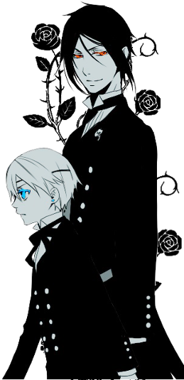 Ciel Phantomhive And Levi Ackerman (424x666), Png Download