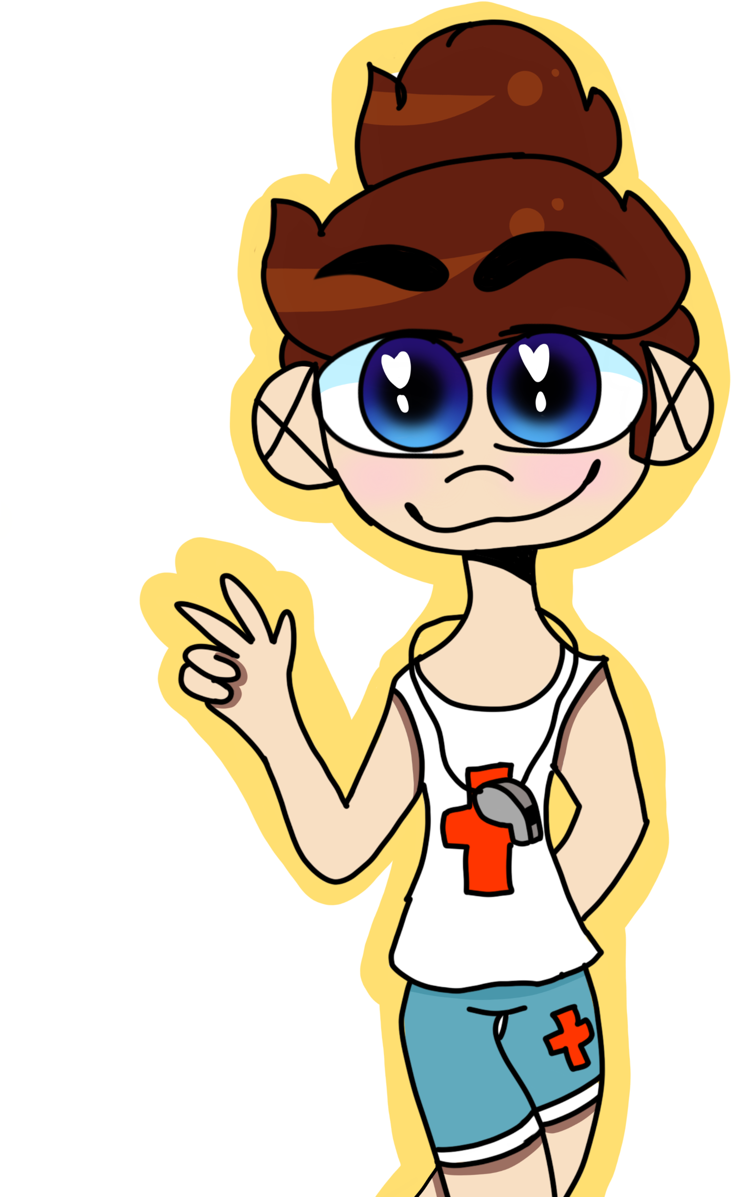 Mataeo As A Lifeguard - Cartoon (3264x2448), Png Download