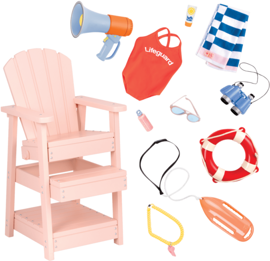 //s3 Ca Central - Our Generation Deluxe Accessory - Lifeguard Chair (600x600), Png Download