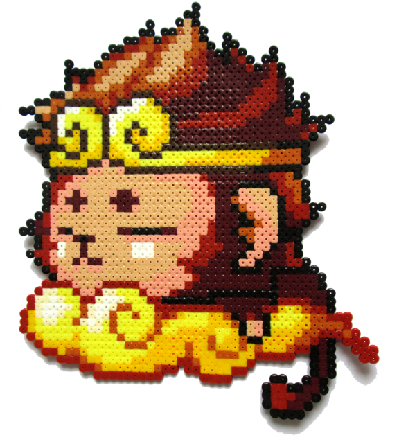 Swk - Sun Wukong Pixel Art (600x654), Png Download