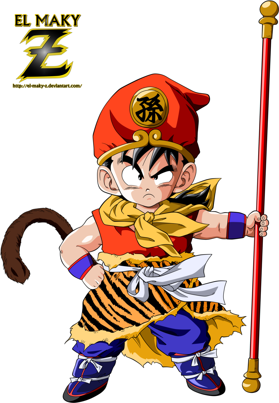 Kid Gohan By El Maky Z - Journey To The West Gohan (1024x1426), Png Download