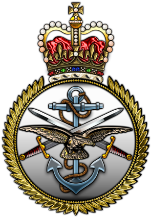 Insignia 3d - British Royal Navy Emblem (314x450), Png Download