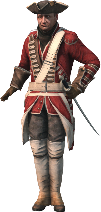 British Army And Member Of The Templars, Braddock Appeared - British Red Coat Png (460x910), Png Download