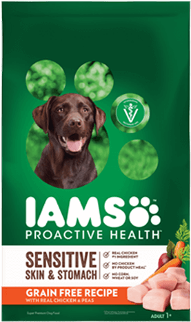 Proactive Health™sensitive Skin & Stomach Grain Free - Iams Sensitive Stomach Dog Food (370x528), Png Download