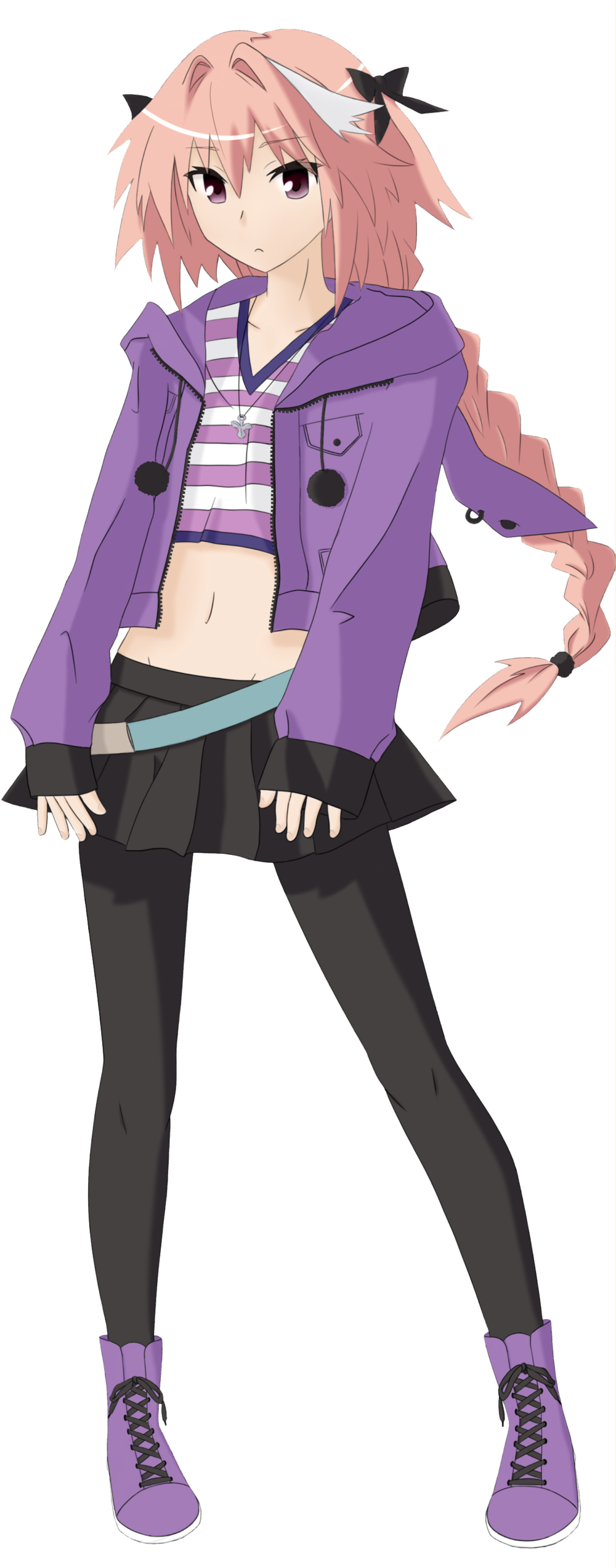 View Samegoogleiqdbsaucenao Casual Astolfo , - Fate Apocrypha Rider Of Black Astolfo Cosplay Costume (1024x2545), Png Download