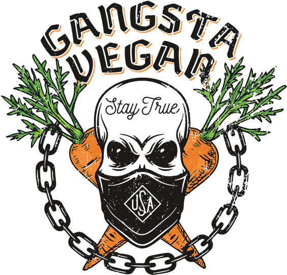Gangsta Vegan T-shirt - Gangsta Vegan T Shirt (441x504), Png Download