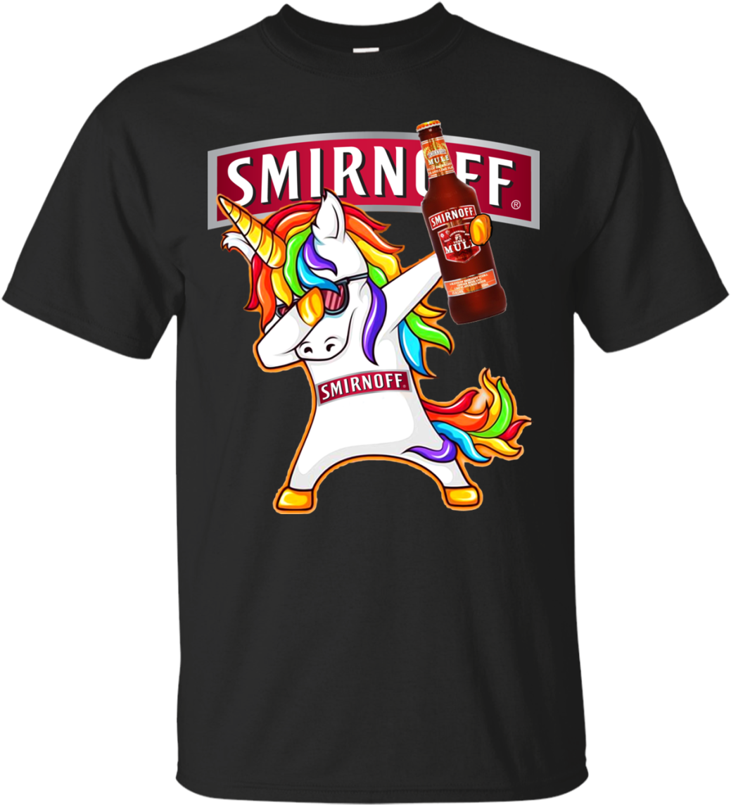 Dabbing Unicorn Loves Smirnoff Vodka T Shirt Hoodie - Dallas Cowboys Funny T Shirts (1155x1155), Png Download