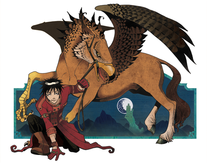 'astolfo And The Hippogriff' By Blackbanshee80 - Hippogriff Deviantart (666x553), Png Download