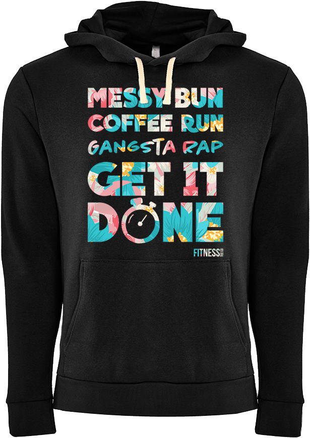 Messy Bun Coffee Run Gangsta Rap Get It Done - Gangsta Rap (624x892), Png Download
