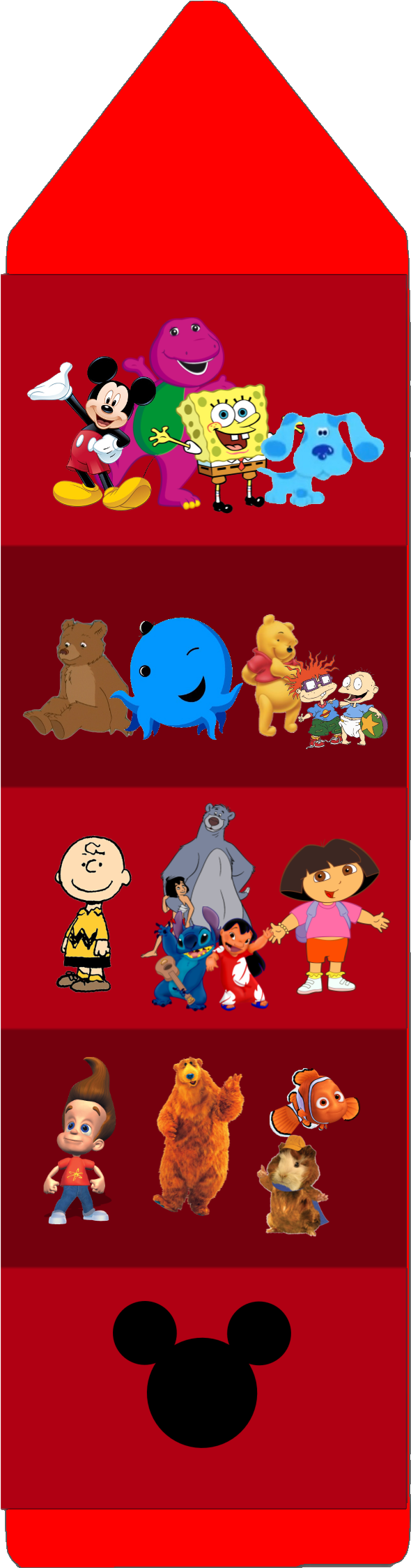 Red Crayon - Blue Clues Purple Crayons (640x2413), Png Download