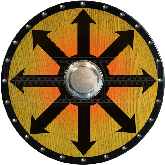 Wooden Viking Berserker Shield - Boat Steering Wheel Vector (550x550), Png Download
