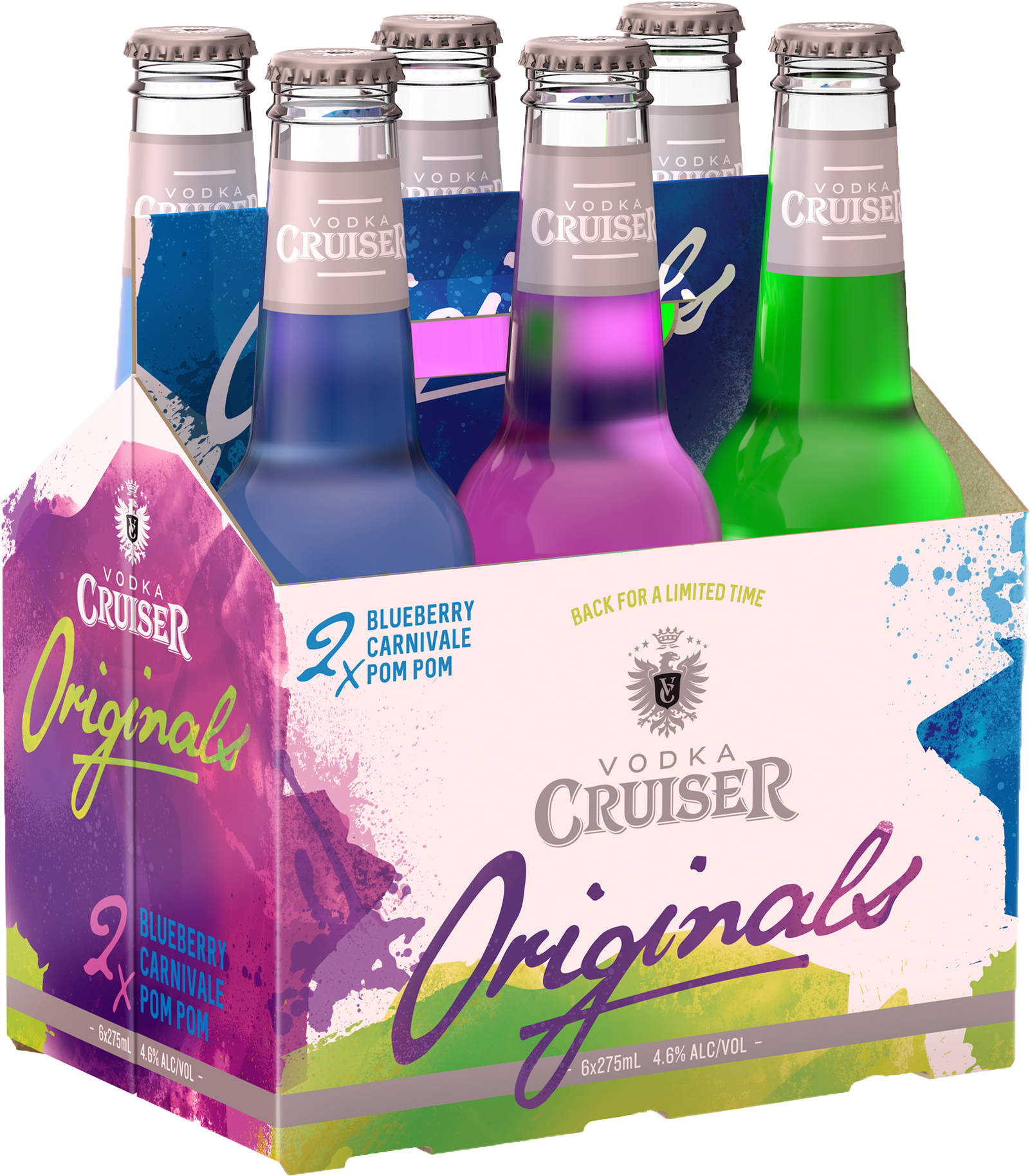 Vodka Cruiser Originals Bottles 275ml - Vodka Cruiser Flavours (1600x2000), Png Download