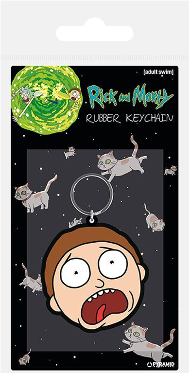 Rick & Morty Rubber Keychain Morty Terrified Face 6 - Rick And Morty Cup - Portal - Heat-change Mug - For (800x800), Png Download