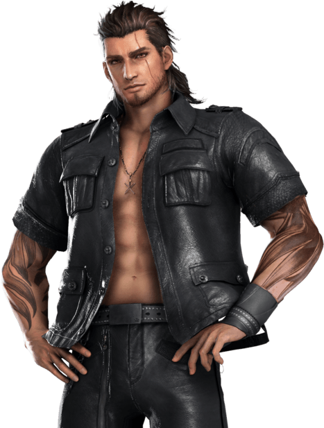Tutorial Gladiolus Pose 02 - Final Fantasy 15 Les Empires Gladio (600x616), Png Download