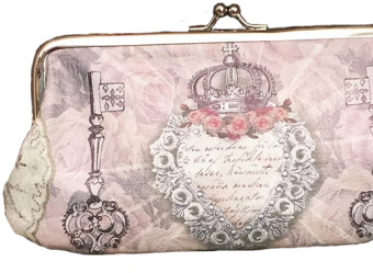Secret Heart Clip Purse - Van Asch Secret Heart Victorian Crown Kisslock Large (350x435), Png Download