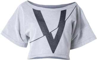 I Am Not A Virgin Relaxed Flowy Drape Silhouette - Crop Top (400x400), Png Download