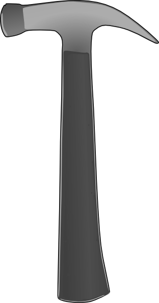 Construction Hammer Svg Clip Arts 312 X 593 Px (312x593), Png Download