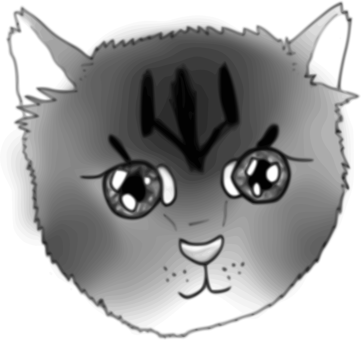 This Free Icons Png Design Of A Kitten Face (1530x1444), Png Download