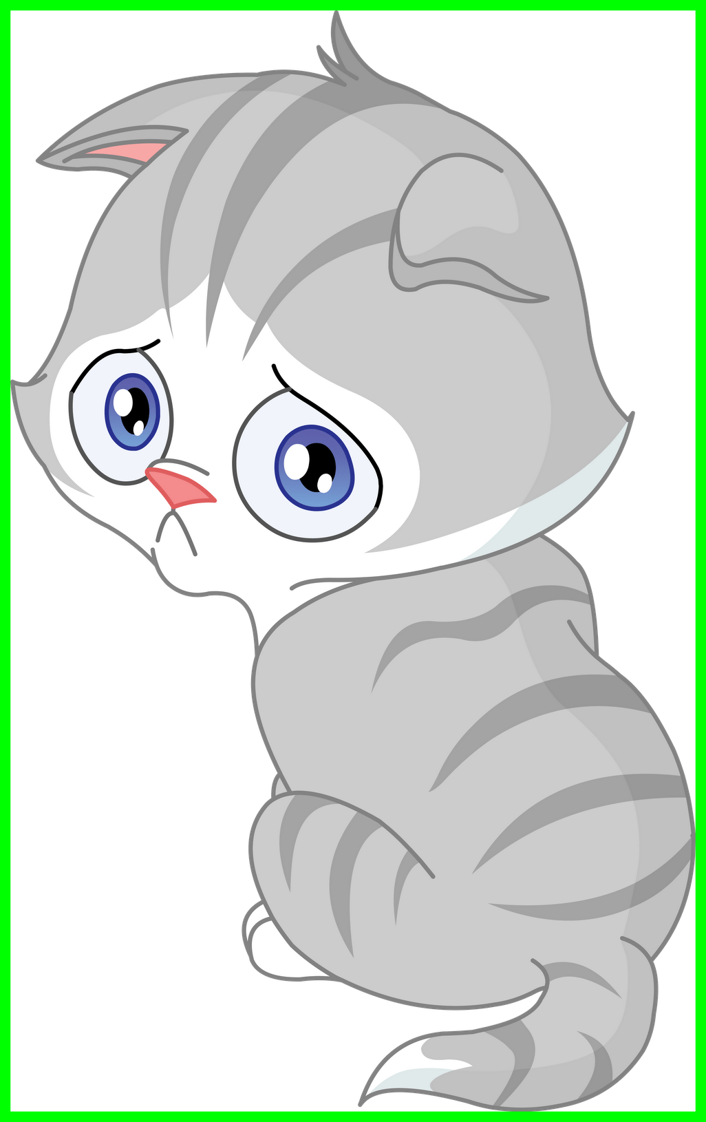 Unbelievable Kitten Pencil And In Color Pics - Sad Cat Clipart (1026x1630), Png Download