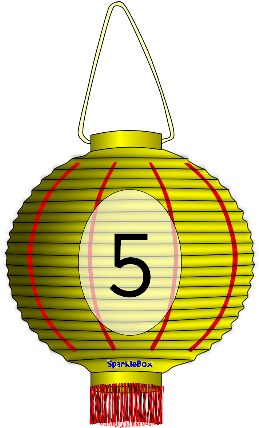 Numbers 0-20 On Chinese Lanterns - Circle (302x427), Png Download