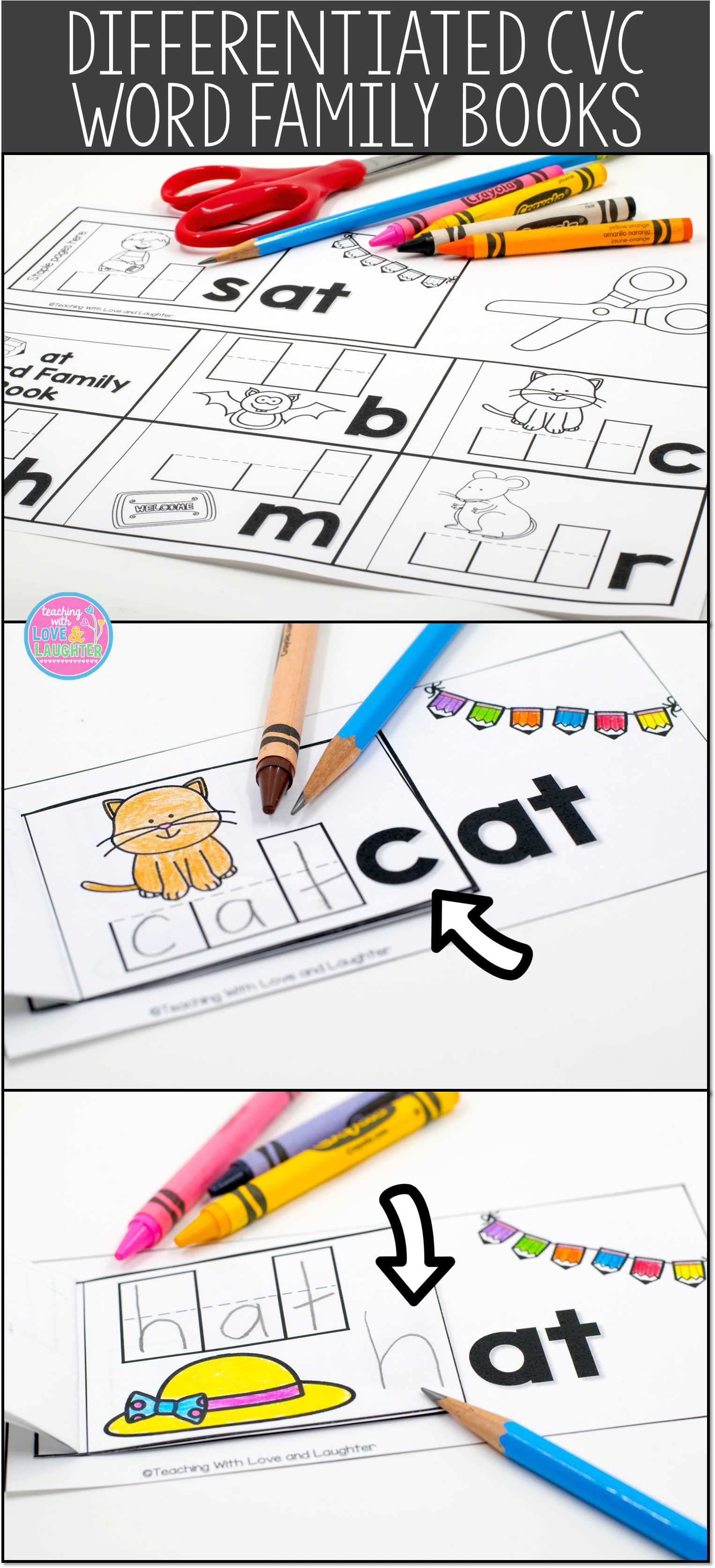 These 24 Cvc Word Family Booklets Are A Fun And Engaging - Reading (1529x3430), Png Download