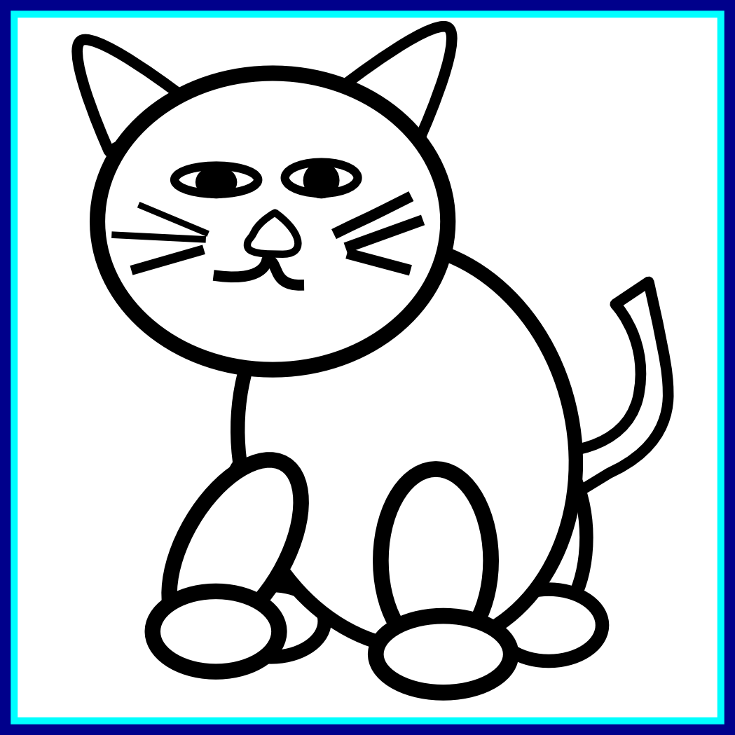 Astonishing Kitten Drawing Pencil And In Color - Color By Number Addition 1 10 (1049x1049), Png Download