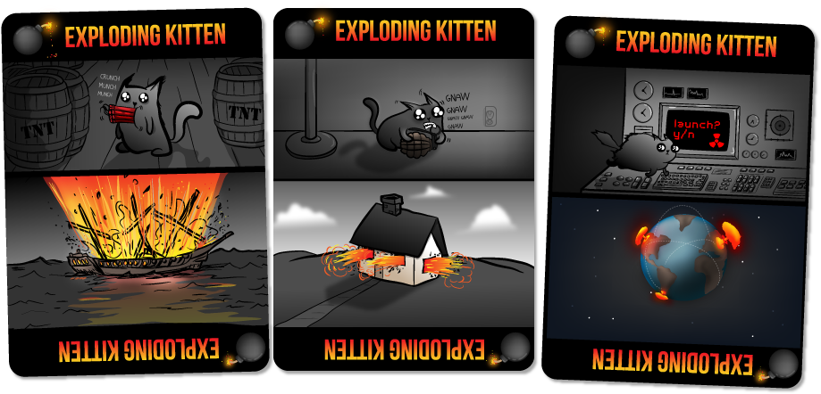When You Explode, You Die And You Are Out Of The Game - Exploding Kittens Exploding Kitten Cards (950x459), Png Download