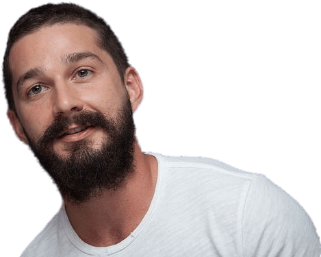 Shia Labeouf White Tshirt - Shia Labeouf Face Transparent Background (615x409), Png Download