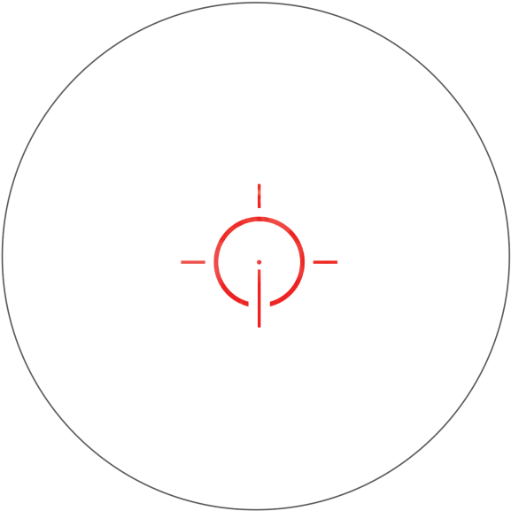 Bushnell Tactical Optics Lil Red Circle Dot Reticle - Circle (1500x850), Png Download