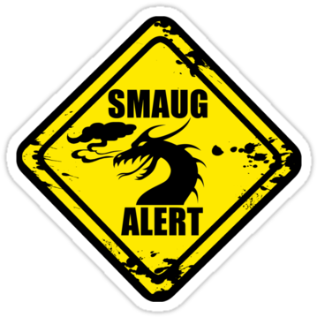 The Hobbit" Stickers By Tracey Gurney - Azuregreen Ebibdr I Believe In Dragons (375x360), Png Download