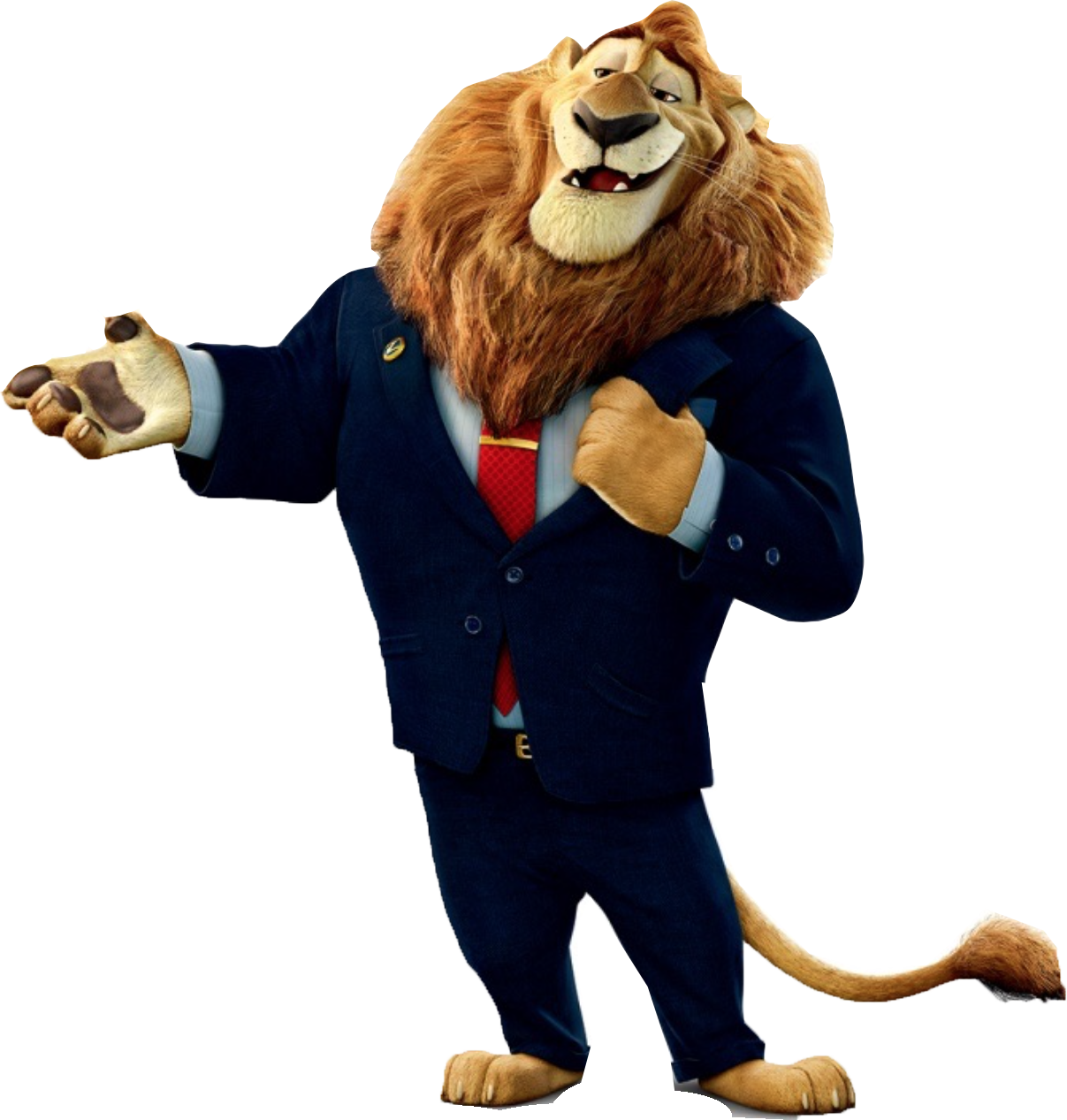 Fungus Is The Assistant And Gold-catcher Of Smaug - Zootopia Mayor Lionheart (1207x1267), Png Download