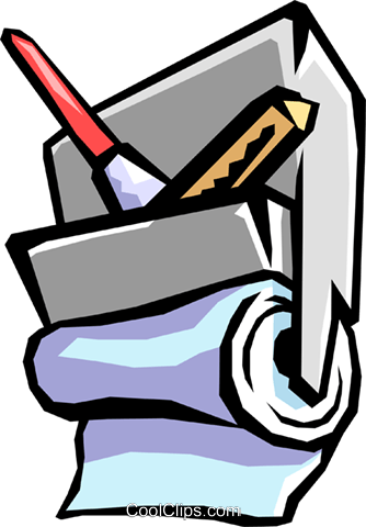 Cleaning Squeegee And Paper Towels Royalty Free Vector (334x480), Png Download