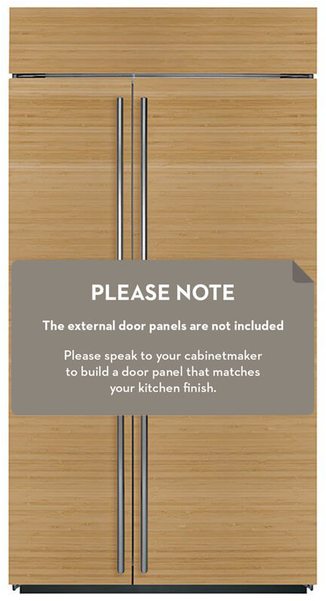 Sub Zero 689l Built In Side By Side Fridge Icbbi42so - Cupboard (600x600), Png Download