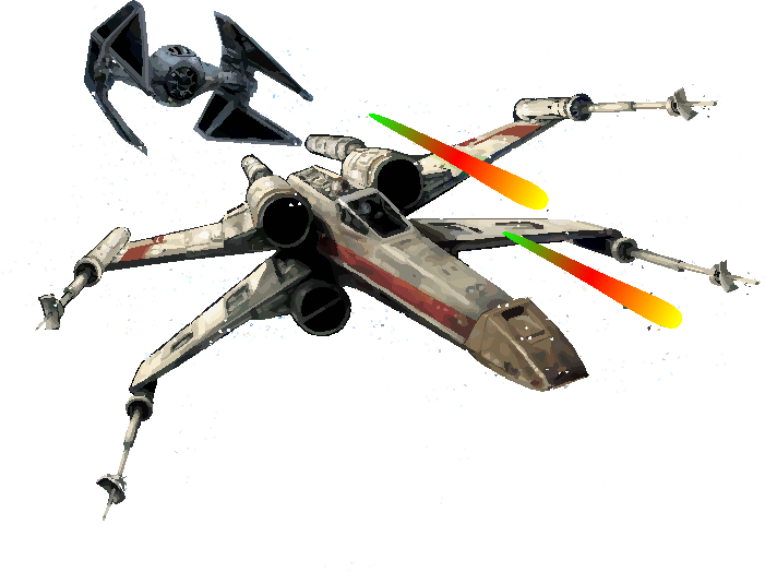 Starwars X Wing Fighter - X Wing Fighter Transparent (701x524), Png Download