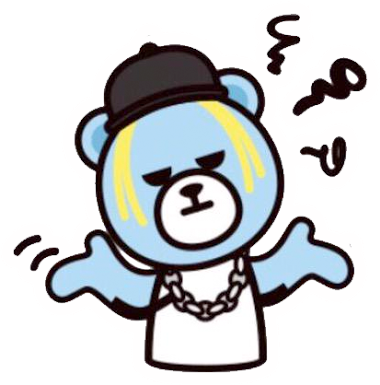 Krunk Yg Ygent Kpop Bear Stickers Png - Yg Entertainment (380x385), Png Download