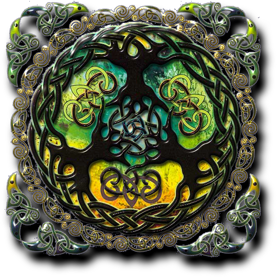 Yggdrasil Logo Petercrawford - Amber Lotus Celtic Mandala 2017 Engagement Datebook (600x598), Png Download