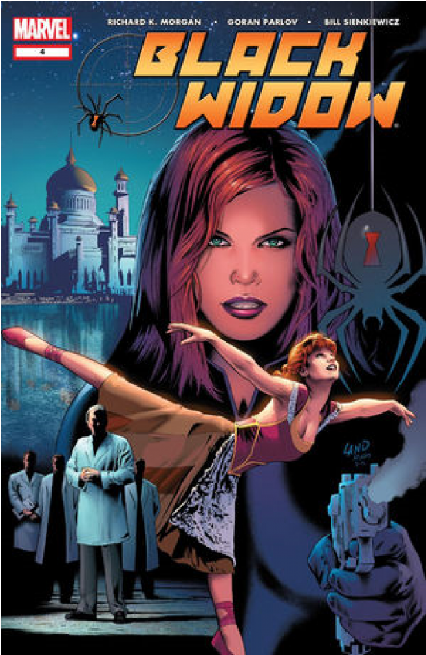 Купете Comics 2005-02 Black Widow - Framed Poster: Land's Black Widow No.4 Cover: Black (950x950), Png Download