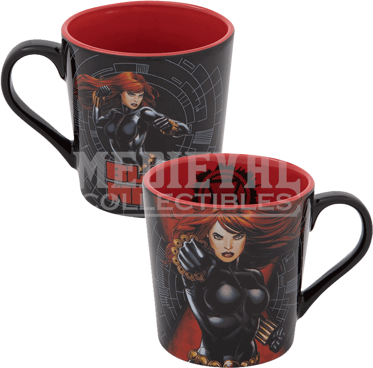 Marvel Black Widow 12 Oz. Ceramic Mug (764x764), Png Download