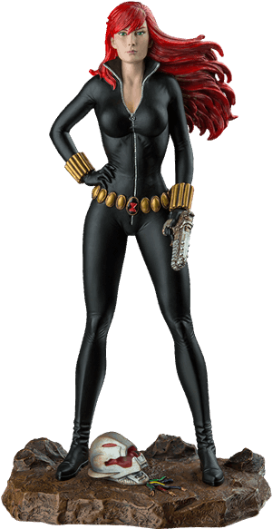 1 Of - Black Widow Statue (600x600), Png Download