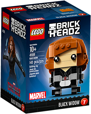 Lego Brickheadz Black Widow (600x450), Png Download