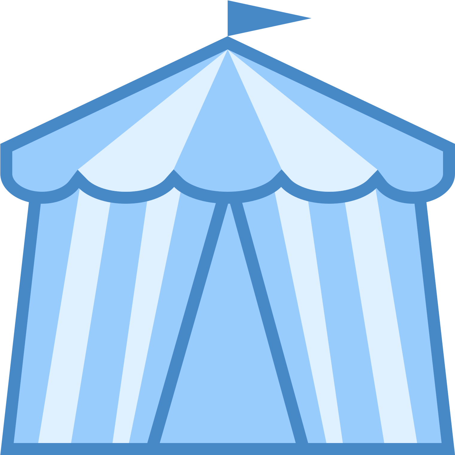 Circus Tent Icon - Icon (1600x1600), Png Download