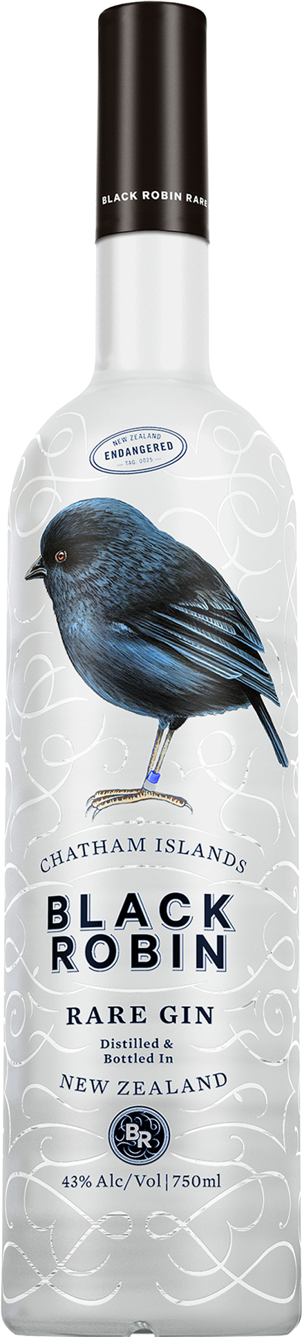 Black Robin Rare Gin 750ml - Black Robin Rare Gin (1600x2000), Png Download