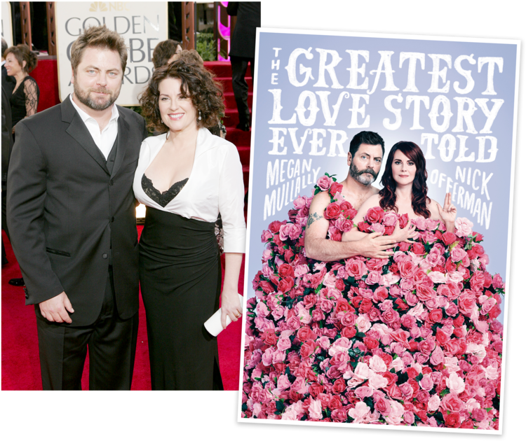 Nick Offerman And Megan Mullally At The 2005 Golden - Megan Mullally Nick Offerman Book (768x636), Png Download
