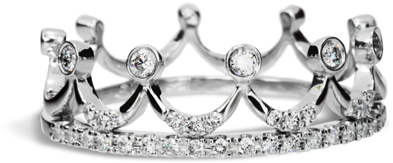King Or Queen White Gold Diamond Ring - Ring (1280x1182), Png Download