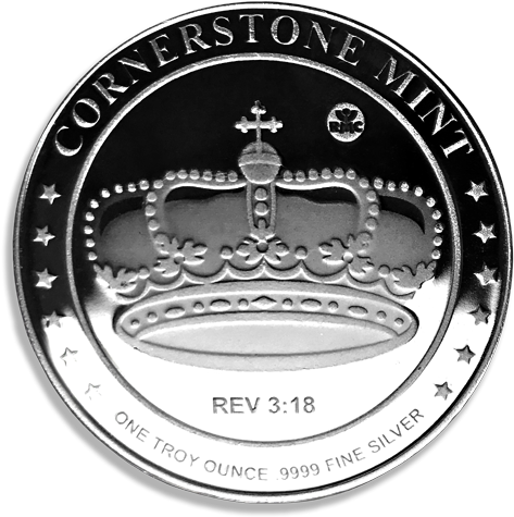 The Crown Represents The King Of Kings, Jesus Christ - Silver 1 Oz Cornerstone Crown Round (495x495), Png Download